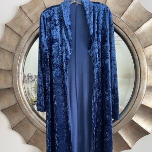 Luxurious Velvet Blue Duster!
